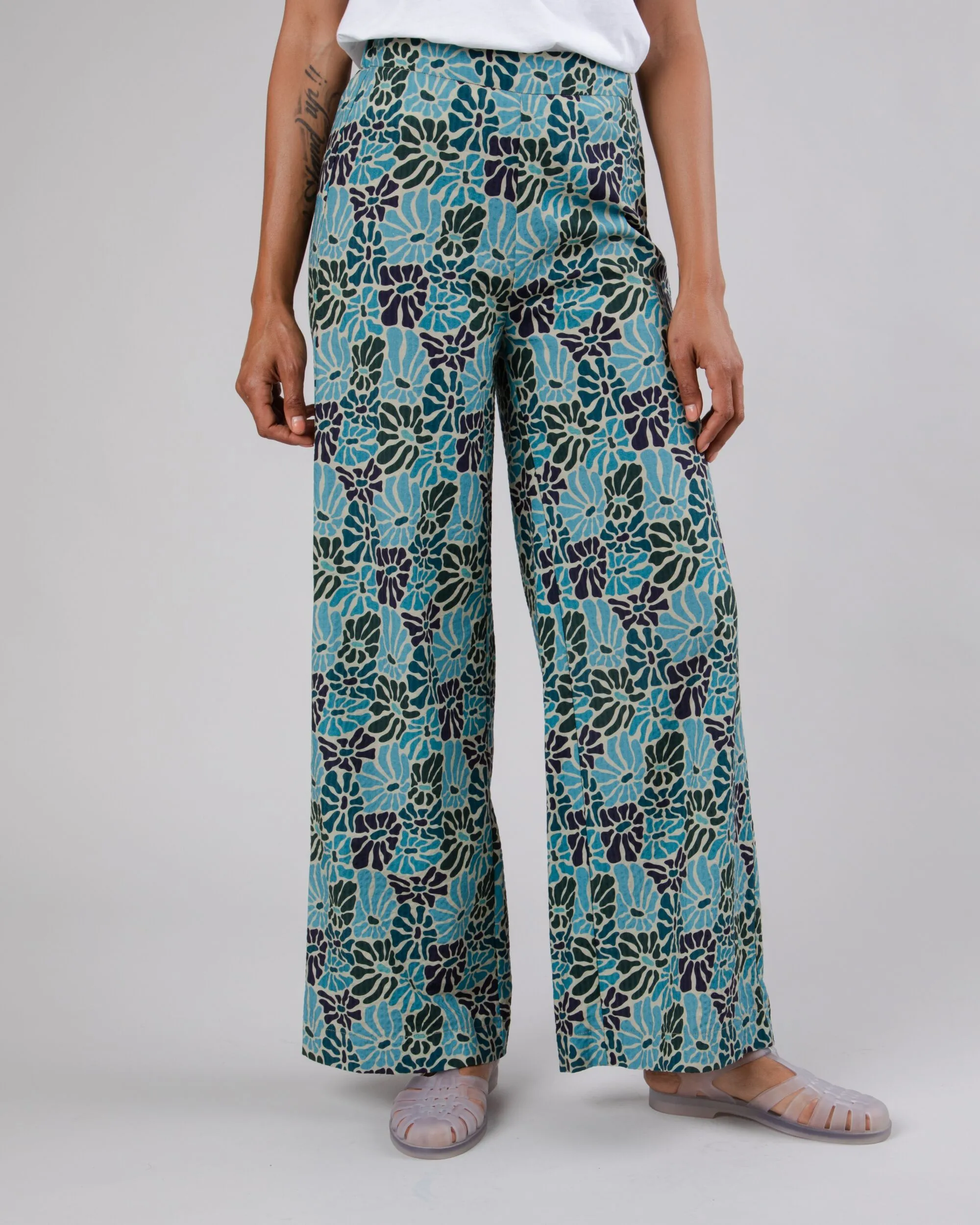 Spring Wide Leg Pants Blue