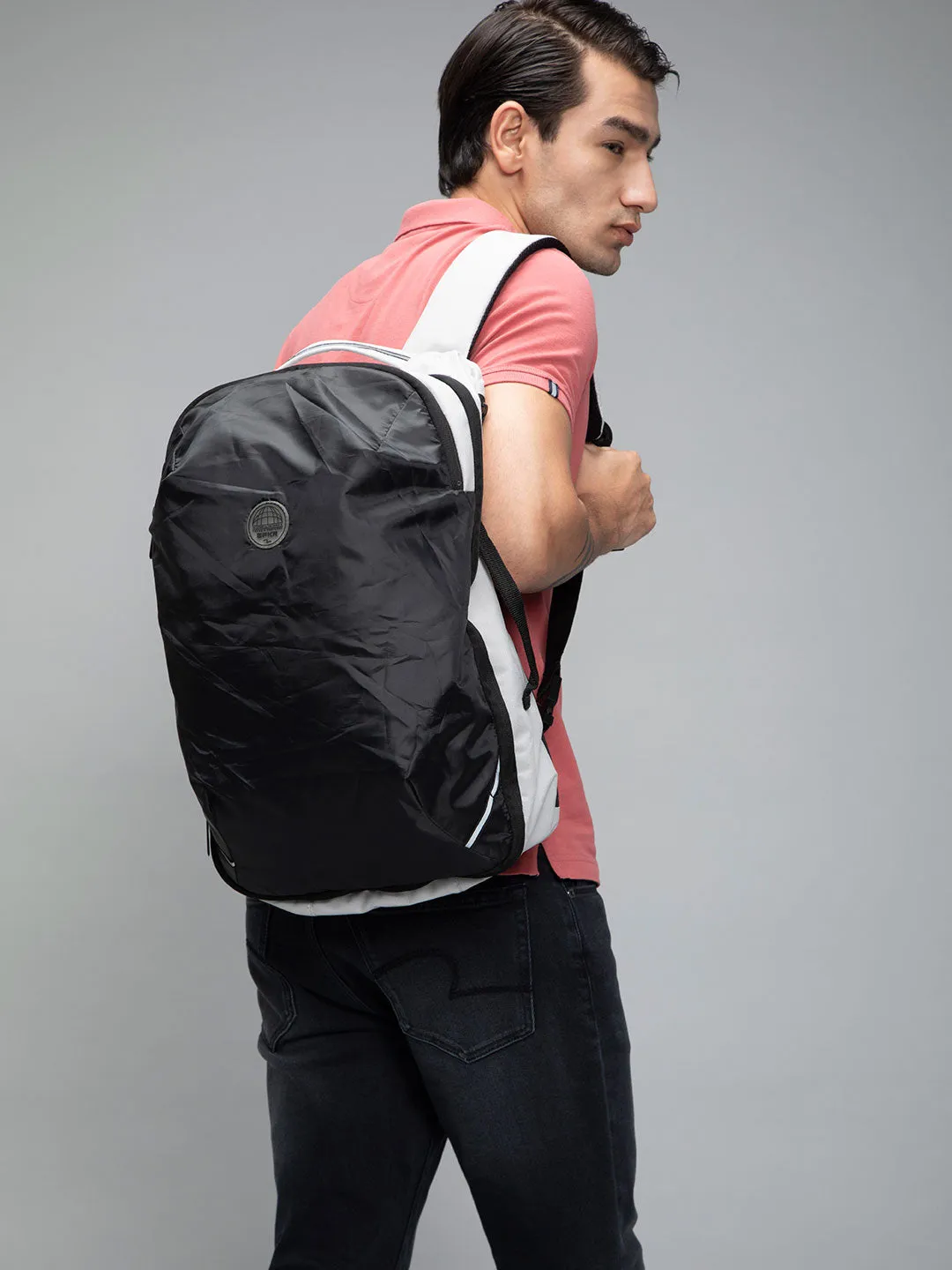 Spykar Light Grey Traveler Backpacks