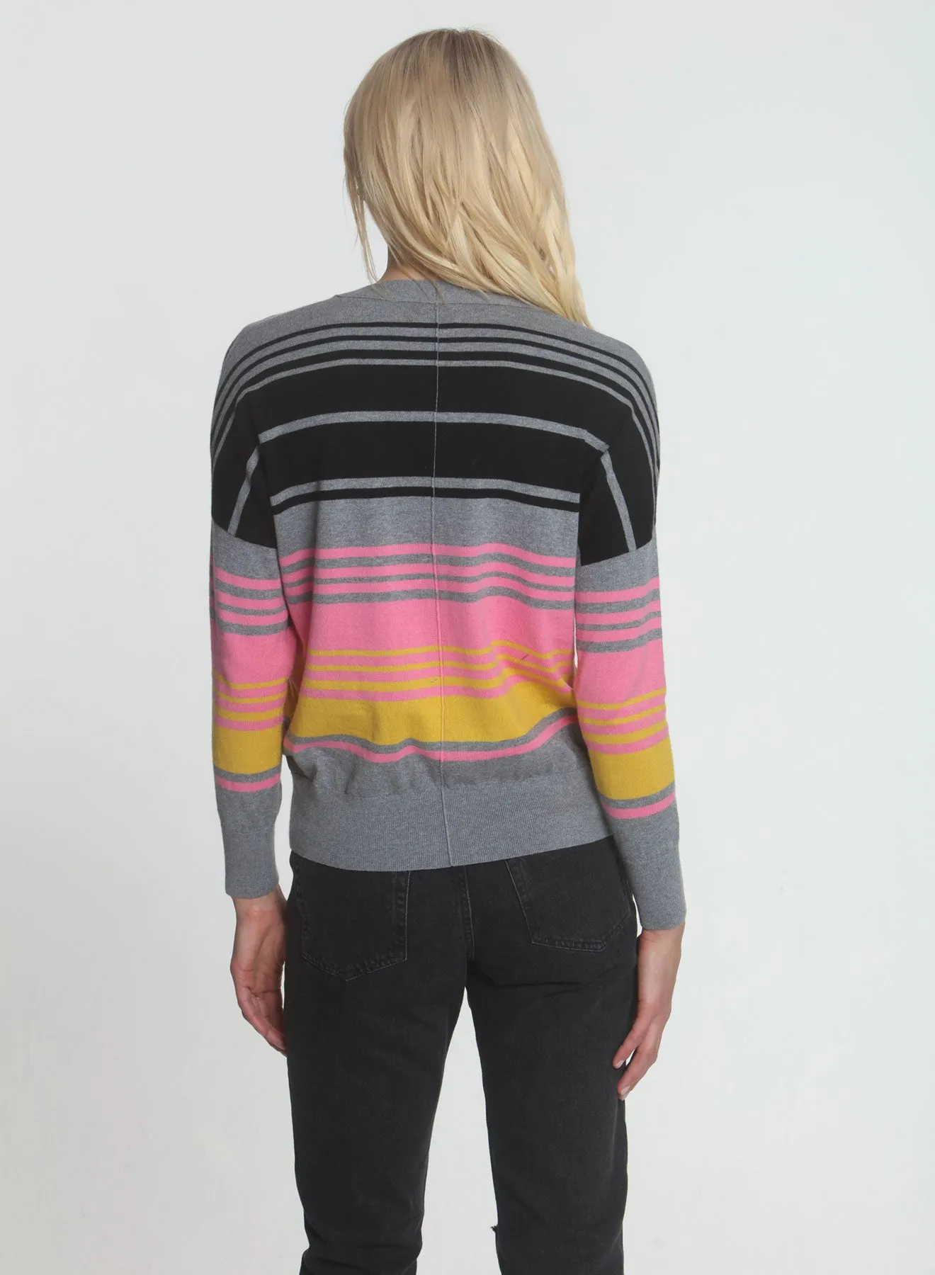 Sunrise Stripe Vee - Pink Multi