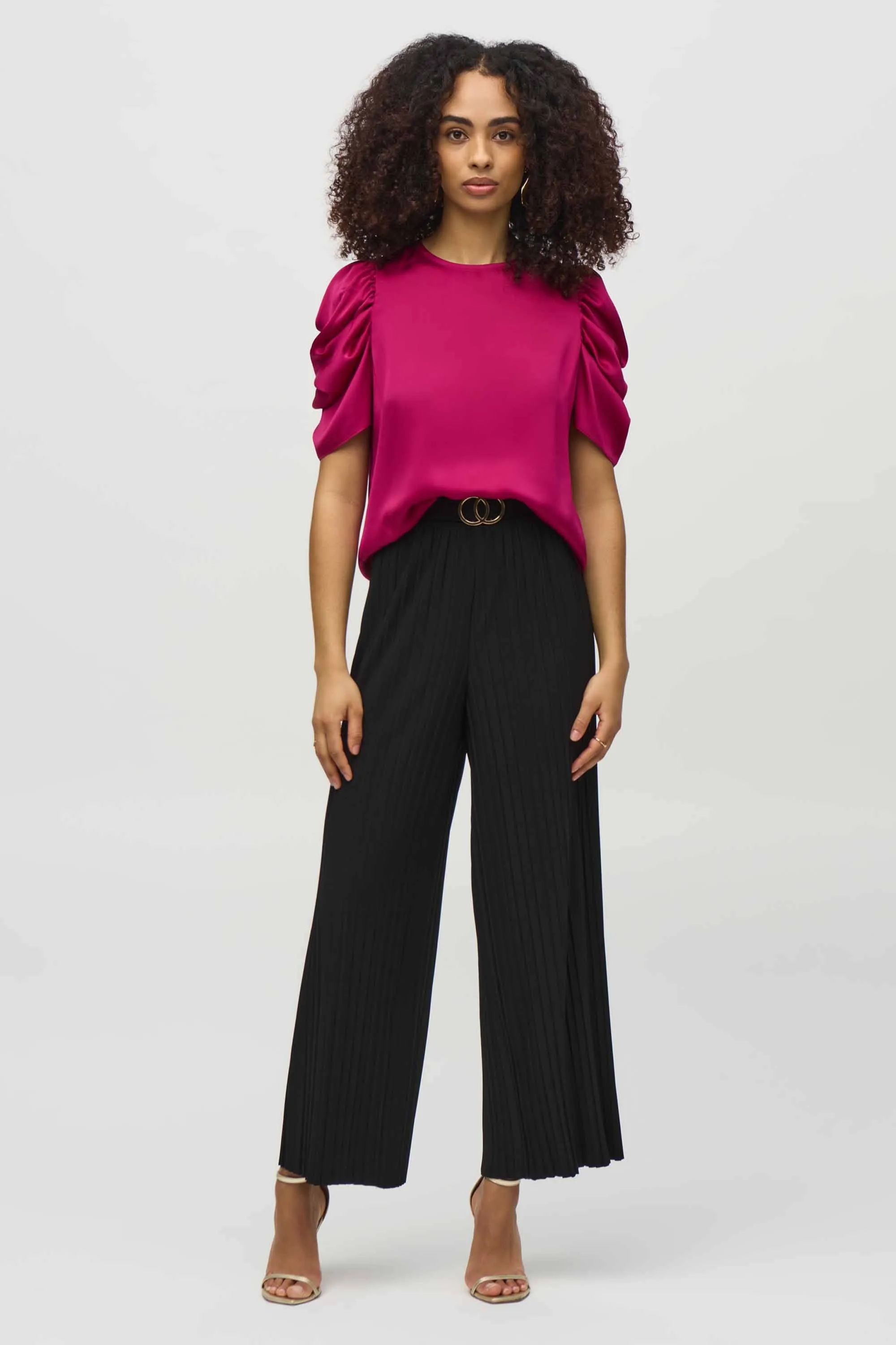 WIDE LEG PLEATED PANT