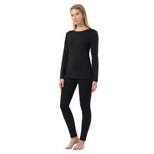 Women's Merino 200g Thermal Base Layer Set Black