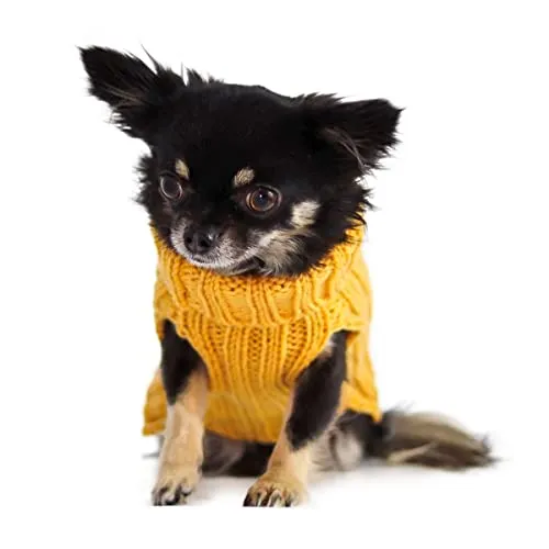 Zoo Snoods Yellow Sweater Keep Pets Warm in Winter Christmas New Year Large